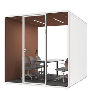 Cabine de réunion insonorisée pour 4 personnes, idéale pour les discussions d'équipe d'entreprise - Product Image 1