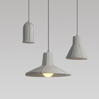 Lampe suspendue industrielle géométrique en béton Installation suspendue de petite taille pour les intérieurs de loft et commerciaux