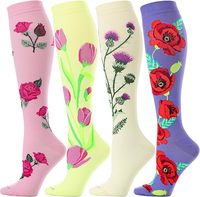 Chaussettes de compression personnalisées pour femmes, infirmières, grossesse, voyage, 15-20 20-30 mmHg, chaussettes de compression mi-hautes