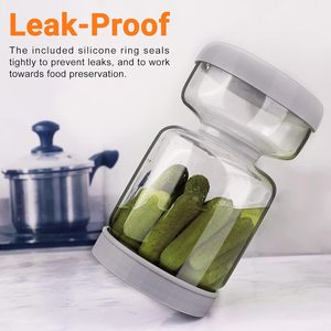 Stoples acar kaca acar dengan saringan Kraut dan stoples zaitun botol zaitun dengan tutup kedap udara stoples Flip Gherkin - Product Image 6