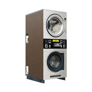 15kg +15kg Heavy Duty Commercial Self-service Stacked <strong>Washer</strong> <strong>Dryer</strong> <strong>Combo</strong> , Coin/Card/APP Payment - Product Image 2