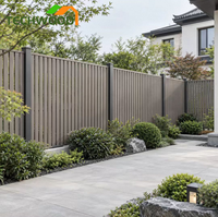 Clôture de jardin en WPC pour balcon, profil de brise-vue, cadre à lamelles, barre en métal, traitement de surface en aluminium, clôture de jardin en fer forgé