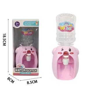 Venta caliente simulación divertida mini dispensador de agua para niños juguetes dispensador de agua sobre vajilla familiar