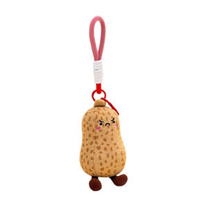 Porte-clés créatif en peluche en forme de coque de <span class=keywords><strong>pois</strong></span>, deux <span class=keywords><strong>pois</strong></span> souriants dans une coque, pendentif rembourré, breloque de sac verte unique - Product Image 4