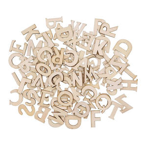 ตัวอักษรไม้ธรรมชาติที่ยังไม่เสร็จรูปทรงตัวอักษรไม้สำหรับตกแต่งสินค้าขายดี - Product Image 6