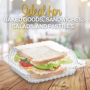 8 \ "X 8 \" X 3 \ "coperchio incernierato contenitori di plastica trasparente Togo scatole di fragole cibo a conchiglia per prodotti da forno Pizza <span class=keywords><strong>Hamburger</strong></span> - Product Image 3