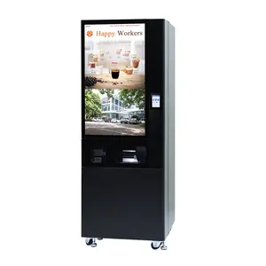 Distributore automatico di caffè commerciale all'aperto con tazza automatica per ufficio
