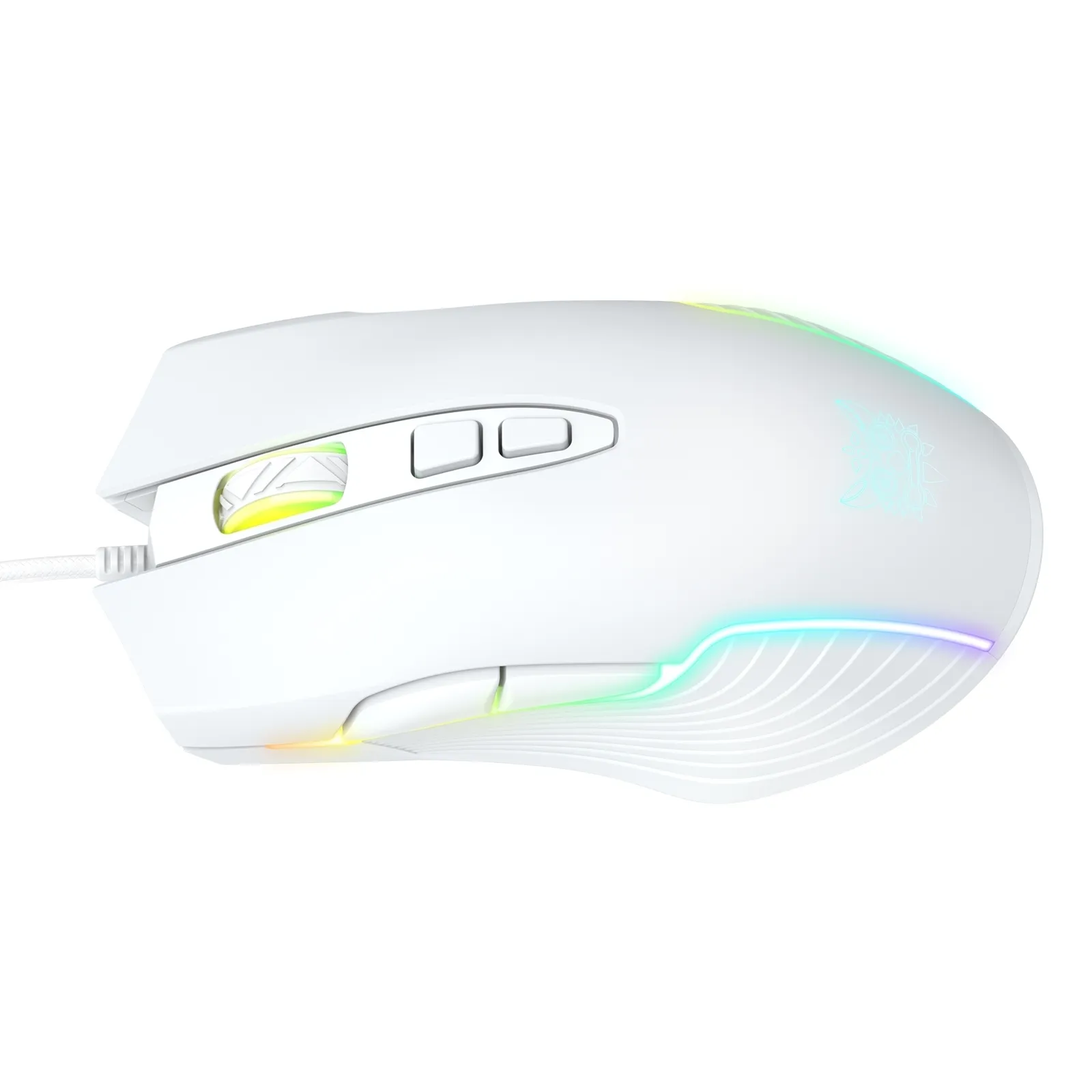 Onikuma Cw905 Branco Simples Com Fio Mouse Gaming 3600 Dpi Usb Mouse Com Fio Mouse De Computador 1200 Dpi Com Luz Led Rgb