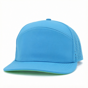 Casquette Trucker Bleue à 6 Panneaux en Maille Respirante Ajustable Unisexe pour Sports de Plein Air, Couleur Unie, Style Décontracté, Taille Adulte - Product Image 1