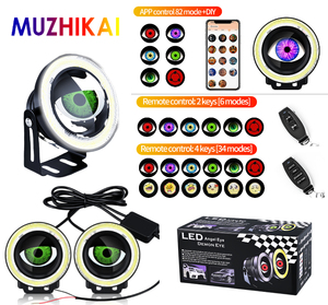Hot Sales 12V-36V <strong>Dynamics</strong> 7 Modes <strong>Remote</strong> Control Demon Eye Car Devil Eyes Headlights System Other Car Light Accessories - Product Image 1