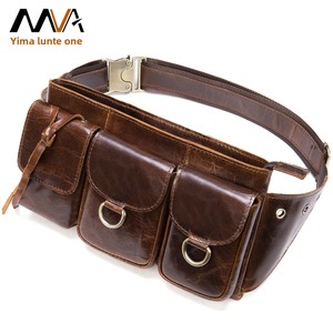 <span class=keywords><strong>Borsa</strong></span> a tracolla da uomo in vera pelle vintage, stile europeo-americano, in pelle bovina pieno fiore, marsupio da cintura per telefono - Product Image 2