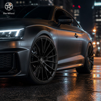 Jantes en alliage concaves multi-rayons noir mat DW 18 19 20 22 pouces, taille personnalisée, ajustement sur mesure, style sport, course, compatibles avec les jantes Audi
