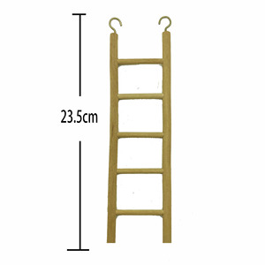 Scala in legno naturale appesa triturazione giocattoli pappagallo masticare blocchi di legno posatoio per uccelli per parrocchetti - Product Image 4