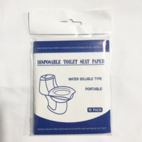 Lot de 10 pièces de housse de siège de toilette en papier soluble, biodégradable, jetable, pour voyage
