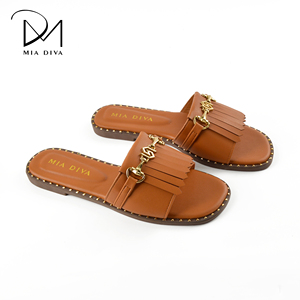Nuovi Arrivi <span class=keywords><strong>MIA</strong></span> DIVA Eleganti Ciabatte da Donna con Applicazioni Dorate in PU Punta Quadrata per Uso Quotidiano e Ufficio Primavera Estate - Product Image 6
