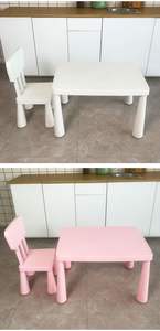 Ensemble table et chaises blanches pour enfants, idéal pour salle de jeux, chambre, coin <span class=keywords><strong>d</strong></span>'apprentissage, <span class=keywords><strong>d</strong></span>écoration moderne pour la maison, un ensemble comprenant une table et deux chaises - Product Image 4