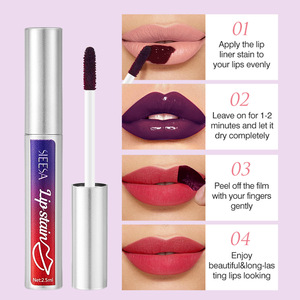 Brillo labial peel-off a prueba de agua con acabado mate natural, tinte labial de larga duración, maquillaje labial con efecto tatuaje y contorno. - Product Image 3