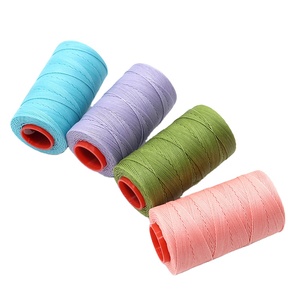 Hồng Kiều 500D/3 Polyester Filament Wax chủ đề cho giày chất lượng tốt nhất nóng Bán tay may chủ đề thấp tay đan đan - Product Image 1