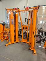 Station de musculation multifonctionnelle à double poulie réglable avec système de câbles croisés et pile de poids de 80 kg*2 pour club de fitness