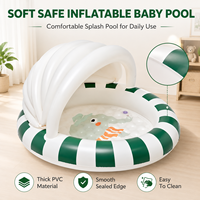 Aufblasbarer Babypool mit Sonnenschutz-Überdachung, Runde Weichboden-PVC-Konstruktion für Private-Label-Programme