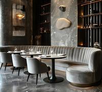 Sièges de restaurant haut de gamme, canapés de restaurant commerciaux, tables rondes, ensembles de chaises, mobilier de salle à manger luxueux et confortable