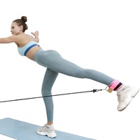 Sangle de cheville rembourrée avec double anneau en D pour machine à câbles, entraînement fitness des jambes, des fessiers et des hanches