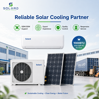 Climatiseur mural hybride AC/DC double alimentation 9000 BTU, connecté au réseau solaire, avec panneau PV couplé directement pour le refroidissement domestique