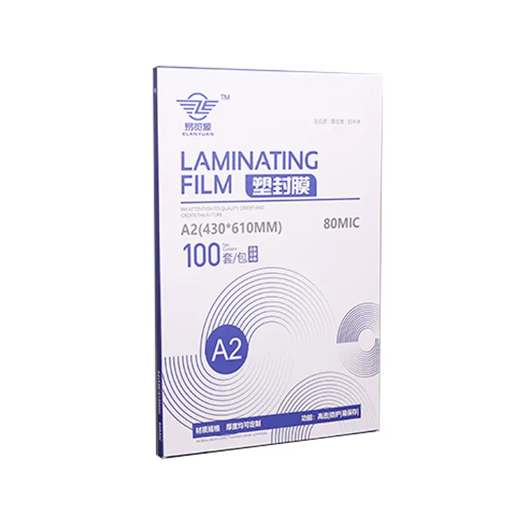 Di alta qualità gloss di plastica A2 double sided laminazione del pvc lucido film di laminazione