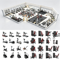 Équipement de musculation professionnel en acier robuste pour salle de sport, ensemble complet de 300 m², machine d'entraînement de force professionnelle, pack club, usine OEM, CE