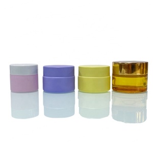 Luxury Body Cream Jar Cosmetic Packaging 5g 10g 15g 20g 3g 50g 100g Glass Cosmetic Jar <b>Set</b> With Luxury Gold <b>Screw</b> Cap - Product Image 2