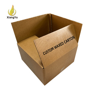 Caja de Cartón Corrugado Recubierta de Cera Ecológica Personalizable, Caja Encerada Impermeable para Mariscos, Pescado Congelado, Almacenamiento en Frío y Envío - Product Image 1