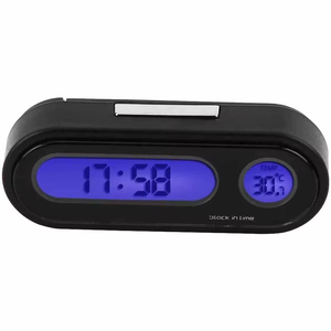<span class=keywords><strong>Thermomètre</strong></span> à horloge numérique à DEL pour <span class=keywords><strong>intérieur</strong></span> de <span class=keywords><strong>voiture</strong></span> 2 en 1 Voltmètre - Product Image 3