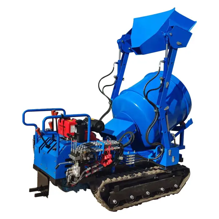 Trung Quốc Nhà Máy Chất Lượng Tốt Nhỏ/Mini Crawler/Theo Dõi Thủy Lực Trộn Bê Tông Với Loader/Phễu Để Bán