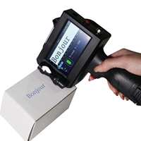 Nouvelle imprimante TIJ portable automatique à séchage rapide avec cartouche d'encre pour imprimer des numéros de lot indélébiles sur les étiquettes des bouteilles en HDPE, PET ou les boîtes de conserve