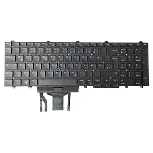 DELL E5550 E5570 E5580 E5590 के लिए HK-HHT GR जर्मन पॉइंट बैकलिट लैपटॉप कीबोर्ड आरजीबी बैकलाइट