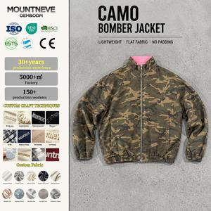 Blouson Bomber Homme Vintage Réversible en <span class=keywords><strong>Polaire</strong></span> <span class=keywords><strong>Polaire</strong></span> <span class=keywords><strong>Camouflage</strong></span> Woodland Col Montant Double Fermeture Éclair Poignets et Ourlet Côtelés Poches Rembourrage Épais - Product Image 1