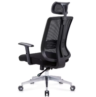 Chaise de bureau moderne en maille ergonomique à dossier haut, pivotante, avec support lombaire réglable, cadre en acier, haute densité, vente chaude