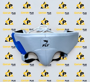 Protège-entrejambe Fly Boxing en cuir de vachette véritable, équipement de protection léger avec fermeture élastique à lacets et mousse haute densité - Product Image 1