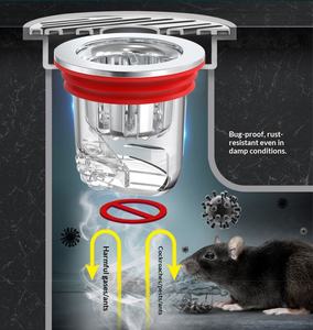 แกนดักกลิ่นพื้นห้องน้ำแบบเหล็ก ป้องกันกลิ่นย้อนกลับ ป้องกันแมลงและกลิ่นไม่พึงประสงค์ - Product Image 3
