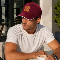 Casquette de baseball trucker personnalisée en velours/flanelle entièrement en maille avec logo en cuir, 6 panneaux, visière incurvée, haute qualité, OEM, vente en gros