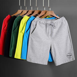 Pantalones cortos <span class=keywords><strong>de</strong></span> hombre con cordón personalizados al por mayor, pantalones cortos <span class=keywords><strong>de</strong></span> algodón estampados, ropa <span class=keywords><strong>de</strong></span> calle lisa, pantalones cortos con cintura elástica para hombre - Product Image 4