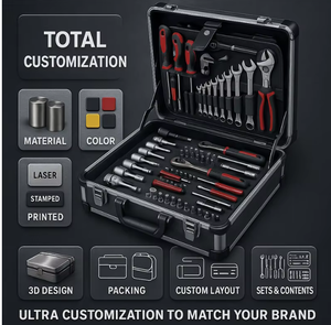 टोमैक क्रव 172-टुकड़े 1/4 ", 3/8", और 1/2 "व्यापक यांत्रिकी के लिए 3-रंग रैचेट हैंडल के साथ सेट करें - Product Image 4