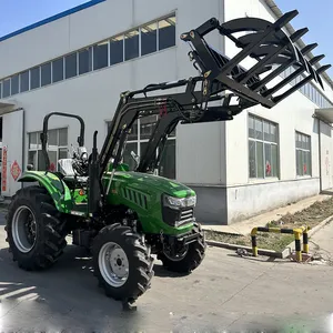 Petit tracteur à 4 roues avec chargeuse frontale 50 hp 60hp 70hp tracteur agricole à 4 roues motrices