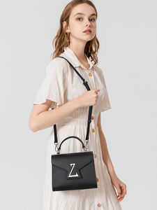 Popular Top Layer Cow Leather Custom Fashion Design Womens <strong>Black</strong> Leather Backpack - Product Image 5