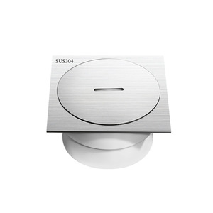 Stainless Steel Cleaning Port 304 Brushed Nickel Invisible Plumbing Trap Inspection Access Cover - Product Image 1