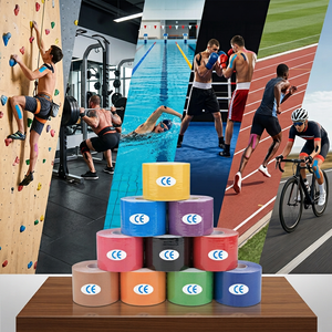 Cinta de Kinesiología Deportiva de Algodón, Resistente al Agua y al Sudor, con Impresión Personalizada <span class=keywords><strong>en</strong></span> Varios Tamaños, para Atletas - Product Image 1