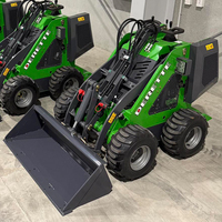 Mini-chargeuse sur pneus Derette 320 avec certificat HCE EPA, mini-chargeuse sur chenilles avec accessoires de chargement