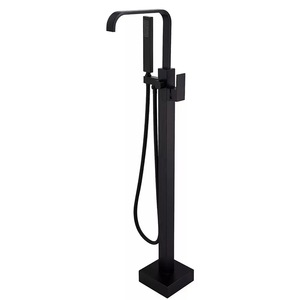 Robinet de baignoire sur pied avec douchette à main, <span class=keywords><strong>mitigeur</strong></span> de douche et bain pour salle de bain - Product Image 5