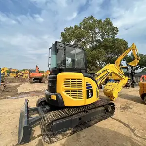 Mini escavadeira komatsu pc55mr 5.5ton, usado em estoque, trator pequeno, segunda mão, o melhor preço usado mini escavadeira