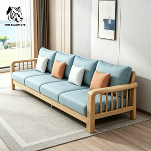 Vente directe d'usine, prix avantageux, stock important, canapé personnalisé, design moderne, meubles de salon écologiques, canapé en bois et tissu. - Product Image 3